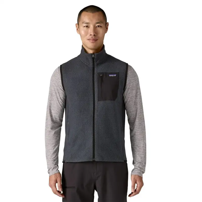 Kamizelka polarowa męska Patagonia R1® Air Fleece Vest - Smolder Blue Tani