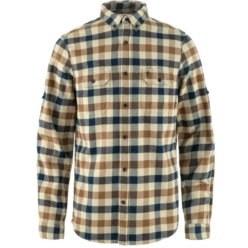 Koszula flanelowa męska Fjallraven Skog Shirt - Fossil Popularny