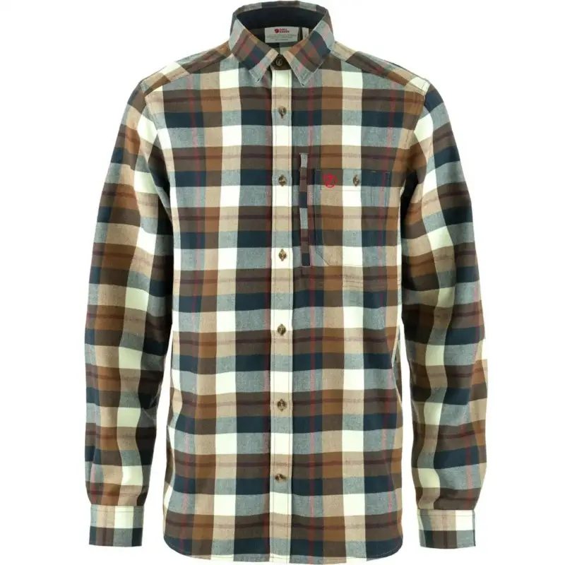 Nie przegap Koszula flanelowa męska Fjallraven Fjällglim Shirt - Brown/White