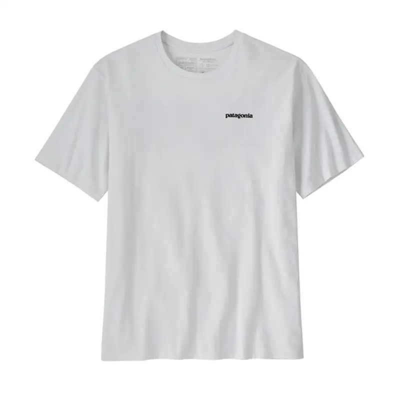 Koszulka szybkoschnąca męska Patagonia P-6 Logo Responsibili-Tee® - White Wyjątkowa oferta