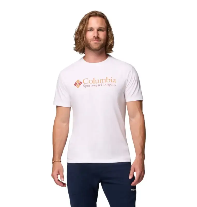 T-shirt bawełniany męski Columbia Csc Basic Logo™ SS Shirt - White, Csc Oferta limitowana