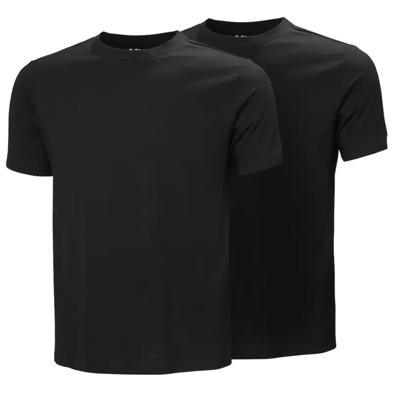 Koszulka bawełniana męska Helly Hansen HH Cotton 2-Pack - Black Zamów dziś