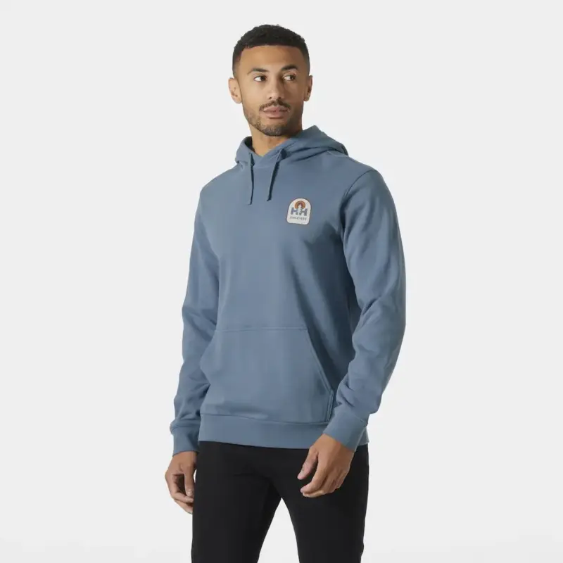 Darmowy zwrot Bluza bawełniana męska Helly Hansen Massif Graphic Hoodie - Washed Navy