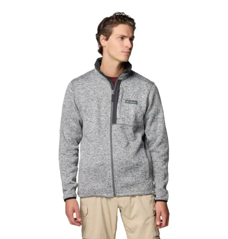 Niska cena Polar męski Columbia Sweater Weather™ Full Zip - City Grey Heather