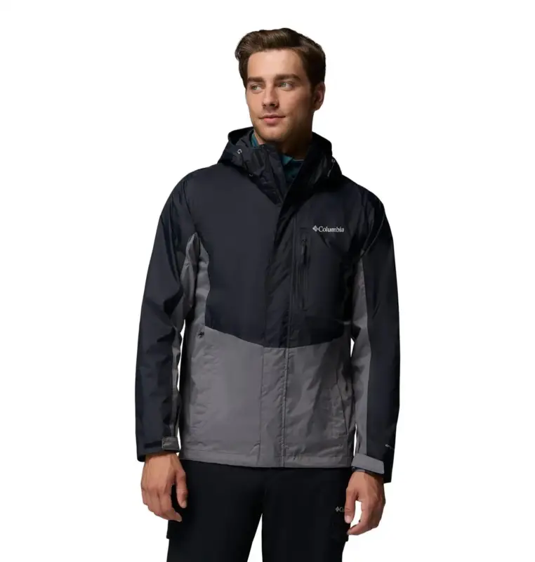 Bezpieczna płatność Kurtka membranowa męska Columbia Pouring Adventure™ III Jacket - Black, City Grey