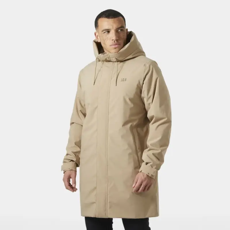 Popularny Płaszcz ocieplany męski Helly Hansen Munich Insulated Raincoat - Pebble
