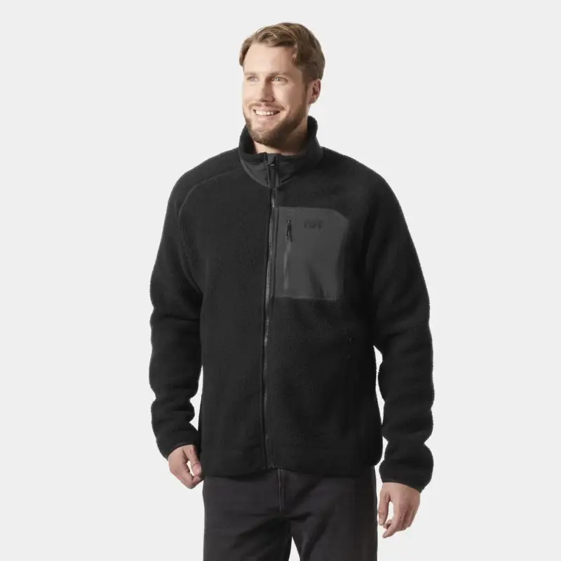 Polar męski Helly Hansen Panorama Pile Block Jacket - Black Sprawdź teraz