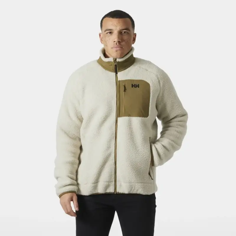 Polar męski Helly Hansen Panorama Pile Block Jacket - Pelican Dostępne od ręki