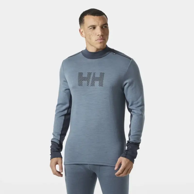 Oferta limitowana Bluza termoaktywna z merino męska Helly Hansen Lifa® Merino Midweight Logo - Washed Navy