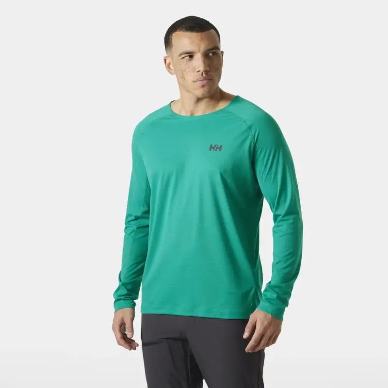 Zamów dziś Bluza szybkoschnąca męska Helly Hansen Trail Long Sleeve T-Shirt - Signal Green