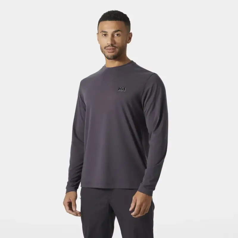 Super okazja Bluza szybkoschnąca męska Helly Hansen Skog Graphic LS Tee - Smoked Purple