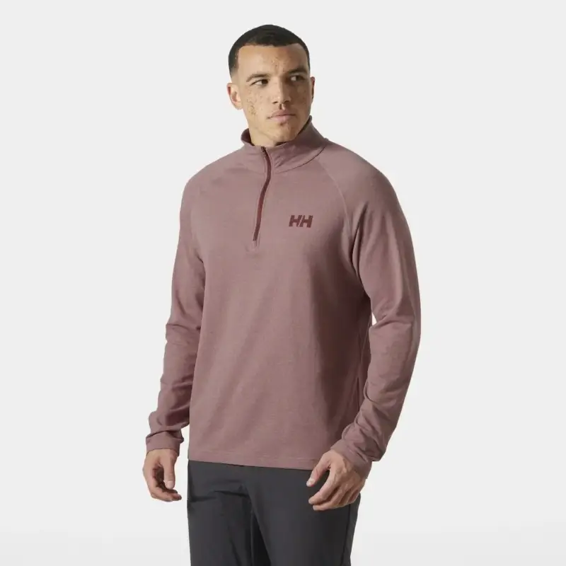 Bluza szybkoschnąca męska Helly Hansen Tyri Half-Zip - Mars Red Melange Obniżka ceny