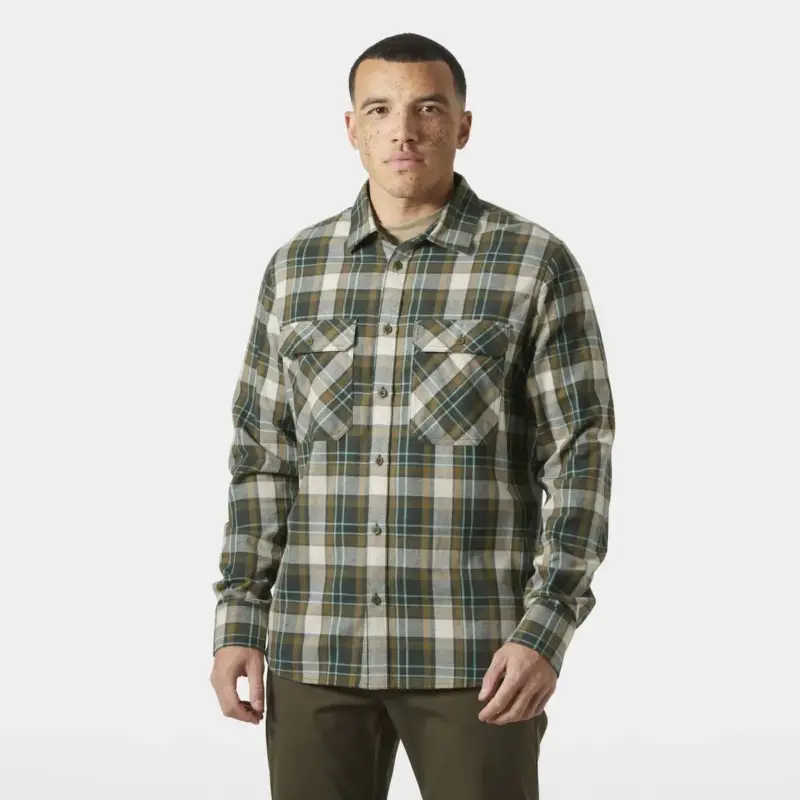 Koszula flanelowa męska Helly Hansen Lokka Organic Flannel Ls - Dark Jungle Super okazja