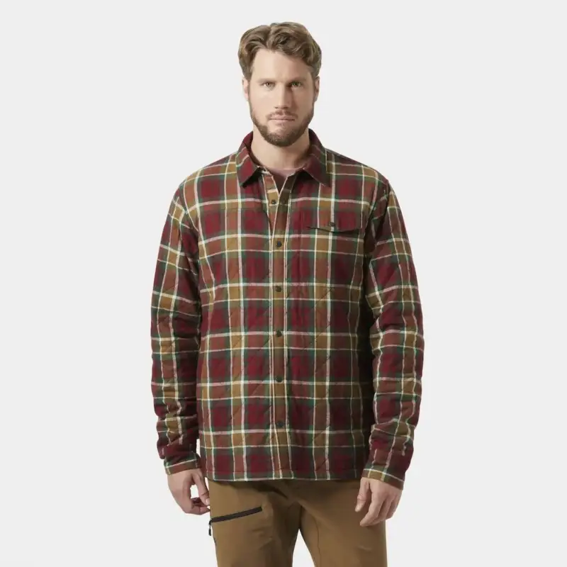 Obniżka ceny Koszula ocieplana męska Helly Hansen Isfjord Insulated Shacket - Sepia Fjell Plaid