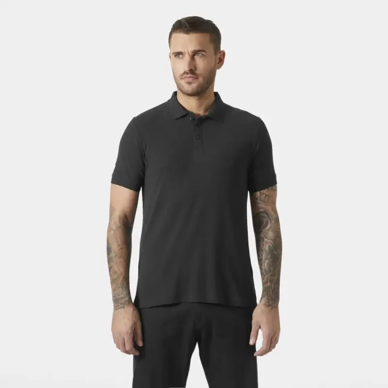 Koszulka szybkoschnąca męska Helly Hansen Crewline Polo - Black Ostatnia szansa