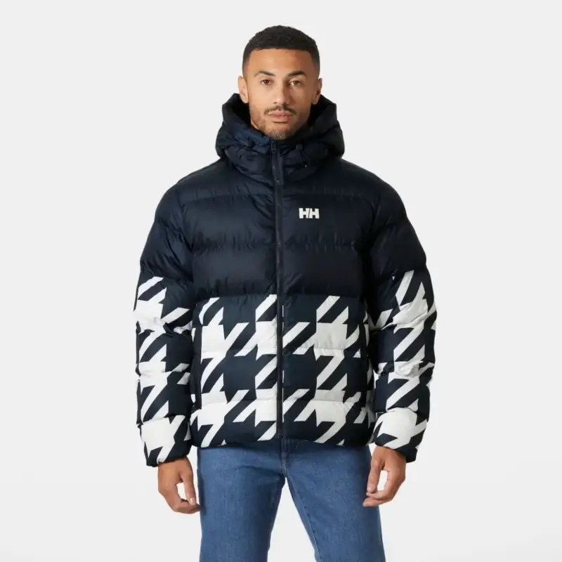 Kurtka ocieplana męska Helly Hansen Oslo Graphic Puffy Jacket - Navy Houndstooth Dostępne od ręki