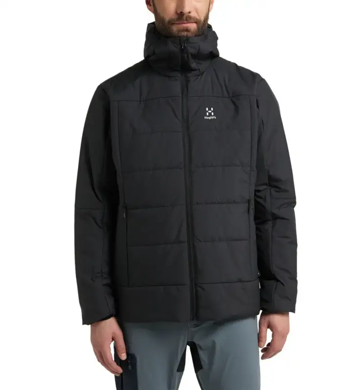 Kurtka ocieplana męska Mimic Silver Hood Haglofs - True Black Niska cena