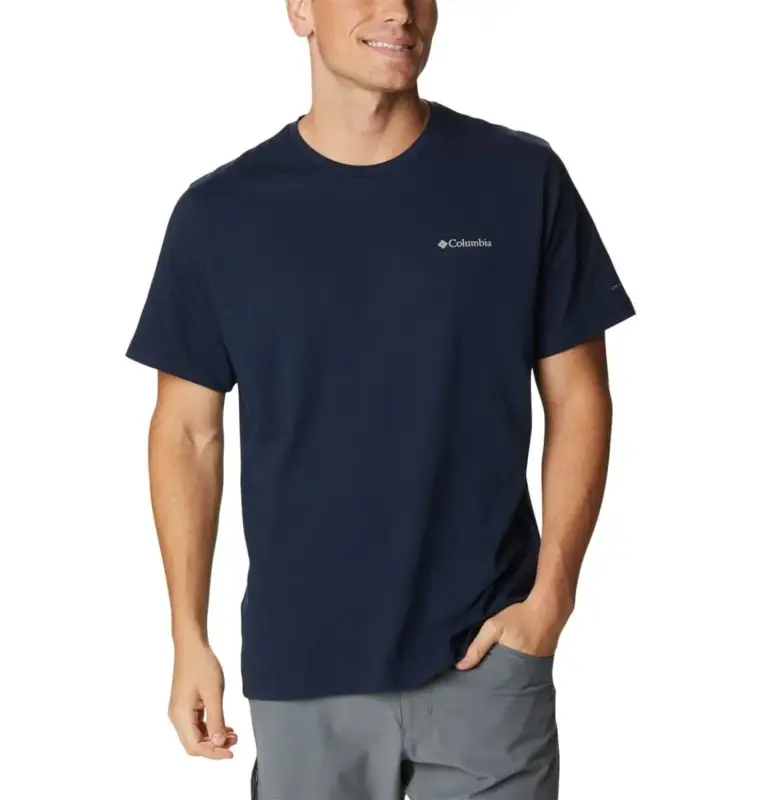 T-shirt szybkoschnący męski Columbia Thistletown Hills™ SS - Collegiate Navy Heather Popularny