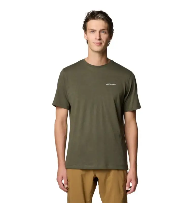 Szybka dostawa T-shirt szybkoschnący męski Columbia Thistletown Hills™ SS - Greenscape Heather