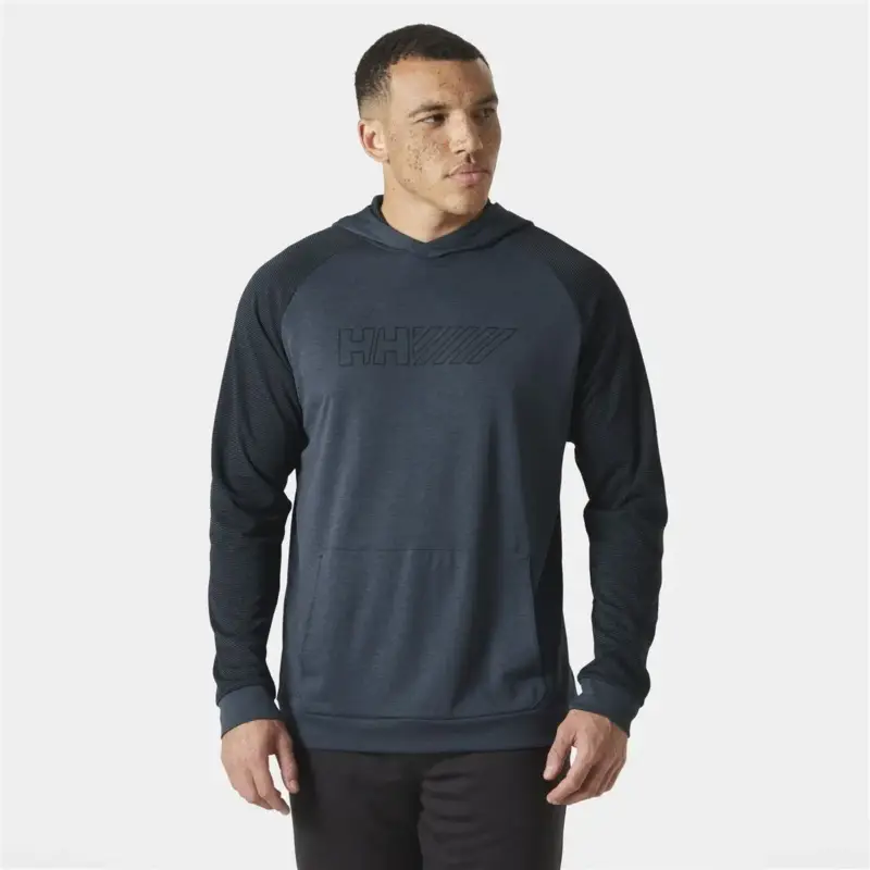 Obniżka ceny Bluza szybkoschnąca męska Helly Hansen LIFA TECH LITE HOODIE - Alpine Frost