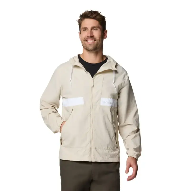 Nowość Wiatrówka męska Columbia Spire Valley™ Hooded Windbreaker - Dark Stone, White