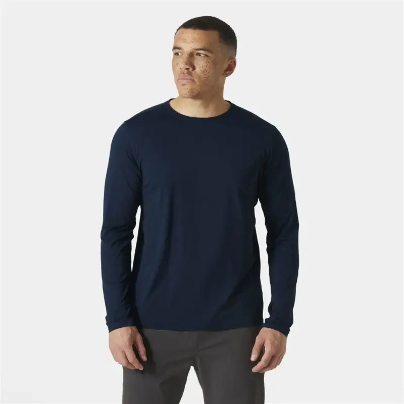 Promocja Bluza z filtrem UV męska Helly Hansen Shine Solen LS Crew - Navy