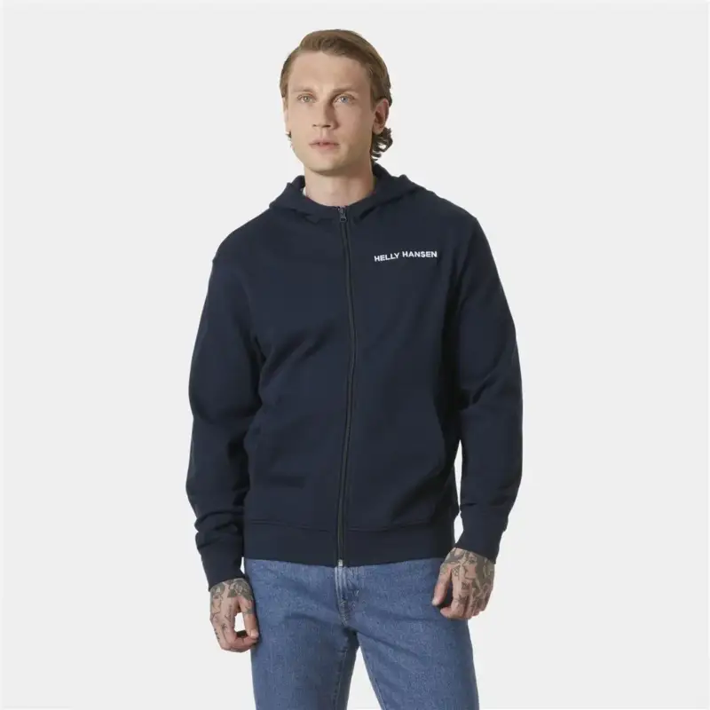 Wyprzedaż Bluza bawełniana męska Helly Hansen Core Zip Hoodie - Navy