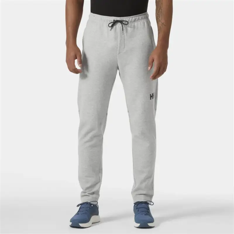 Spodnie bawełniane męskie Helly Hansen Hp Tech Sweatpants - Grey Melange Hit sprzedaży