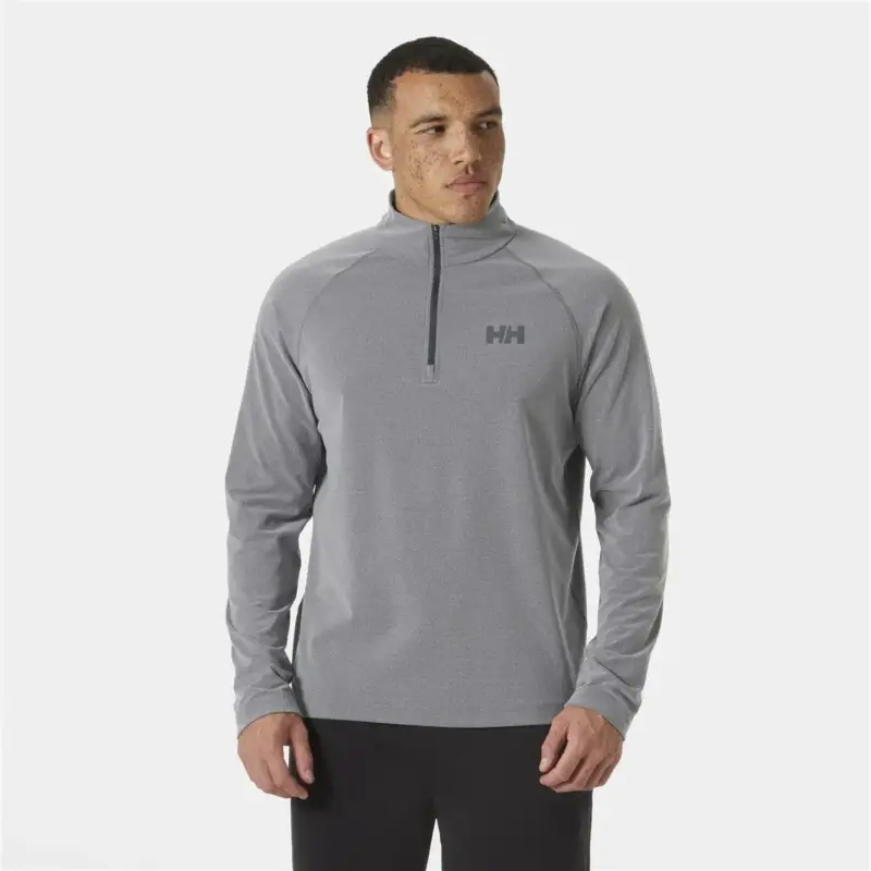 Bluza szybkoschnąca męska Helly Hansen Tyri Half-Zip - Ebony Melange Super okazja