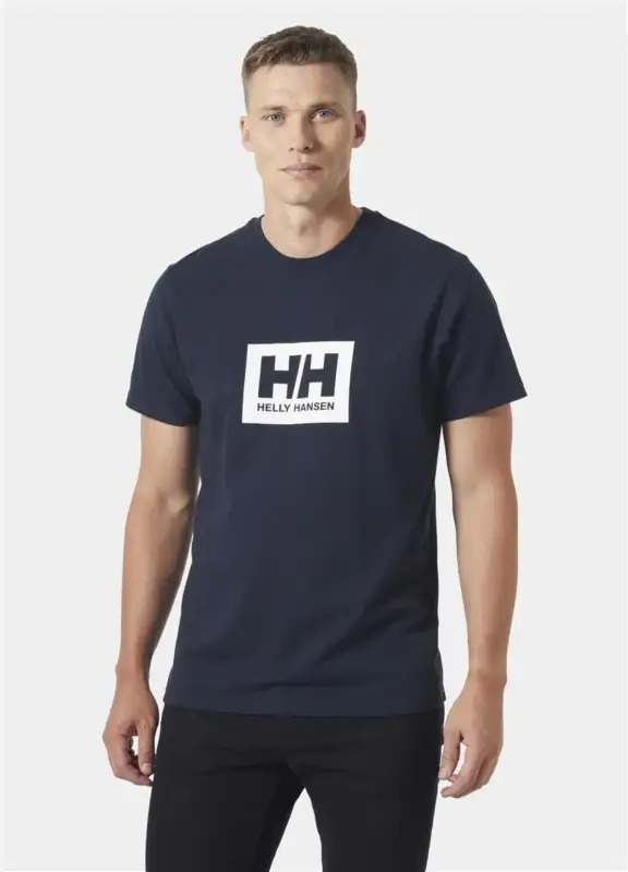 Kup teraz Koszulka bawełniana męska Helly Hansen HH Box T 2.0 - Navy