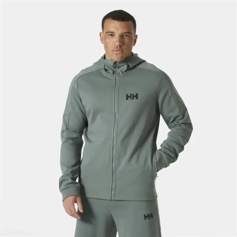 Bluza bawełniana męska Helly Hansen Hp Tech Sweat Full-Zip Hooded Jacket - Grey Cactus Oferta