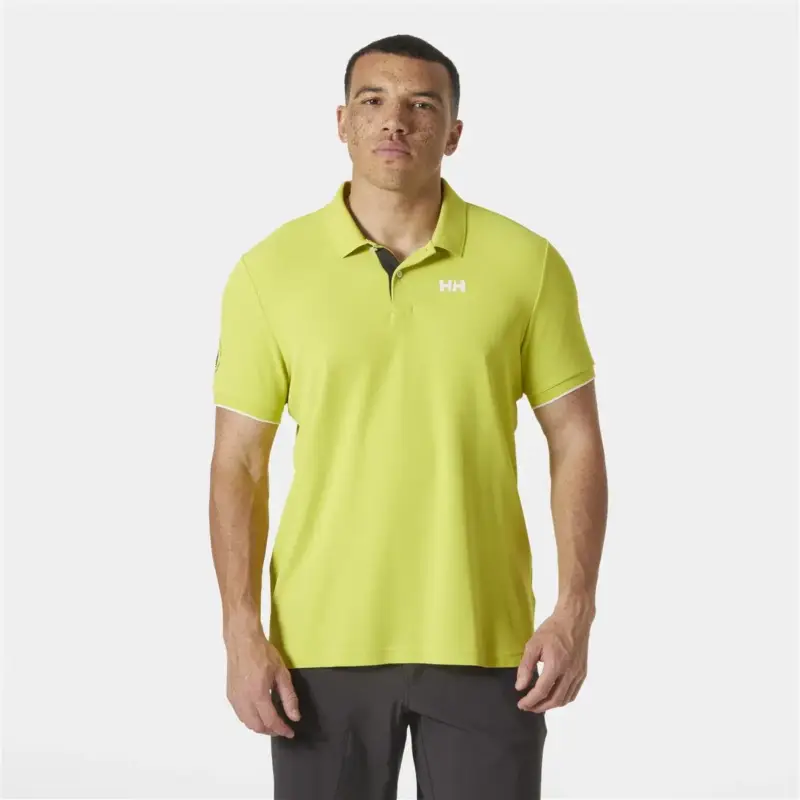 Łatwy zwrot Koszulka polo z filtrem UV męska Helly Hansen Ocean Polo 2.0 - Cyber Lime