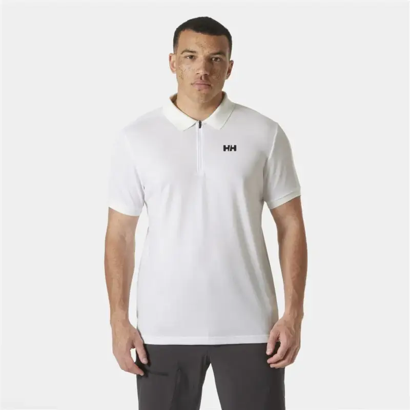 Koszulka Polo szybkoschnąca męska Helly Hansen HP 1/2 Zip Polo - White Dodaj do koszyka