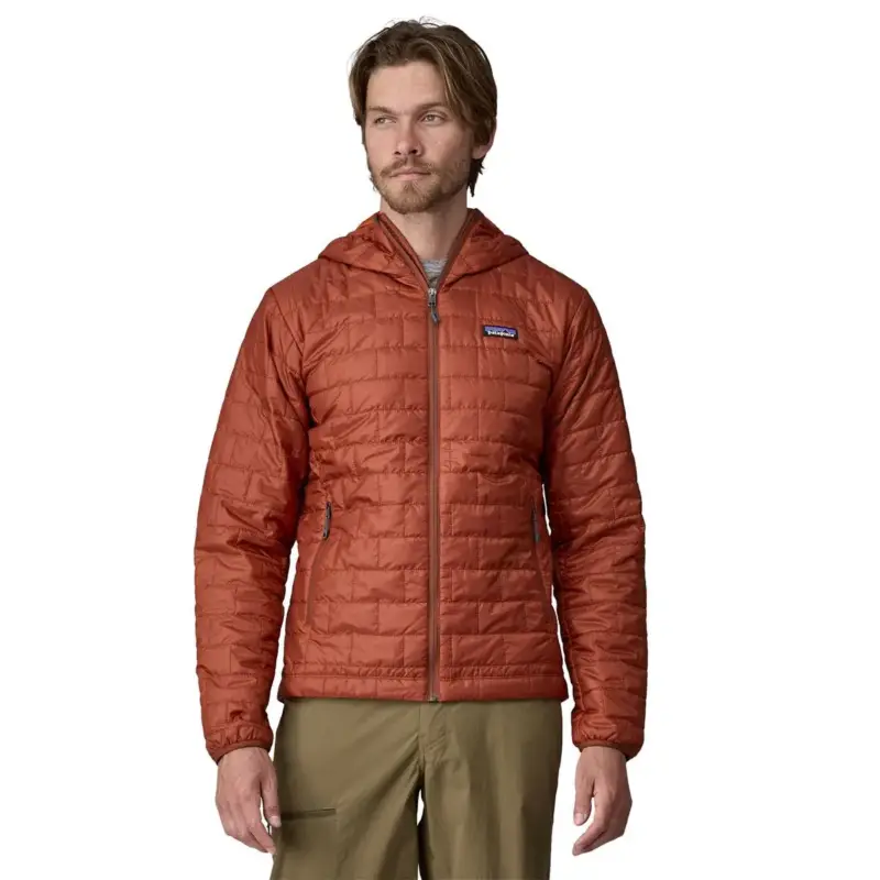 Kurtka ocieplana męska Patagonia Nano Puff® Hoody - Burnished Red Zamów teraz