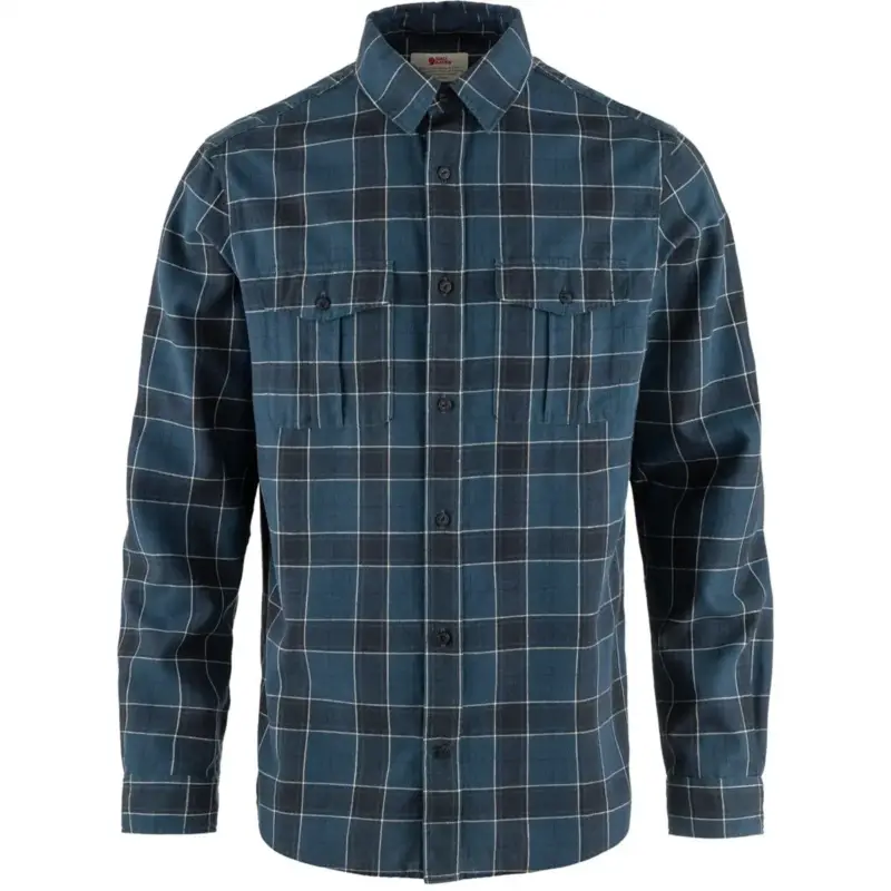 Koszula trekkingowa męska Fjallraven Övik Travel SHIRT LS - Indigo Blue/Dark Navy Hit sprzedaży