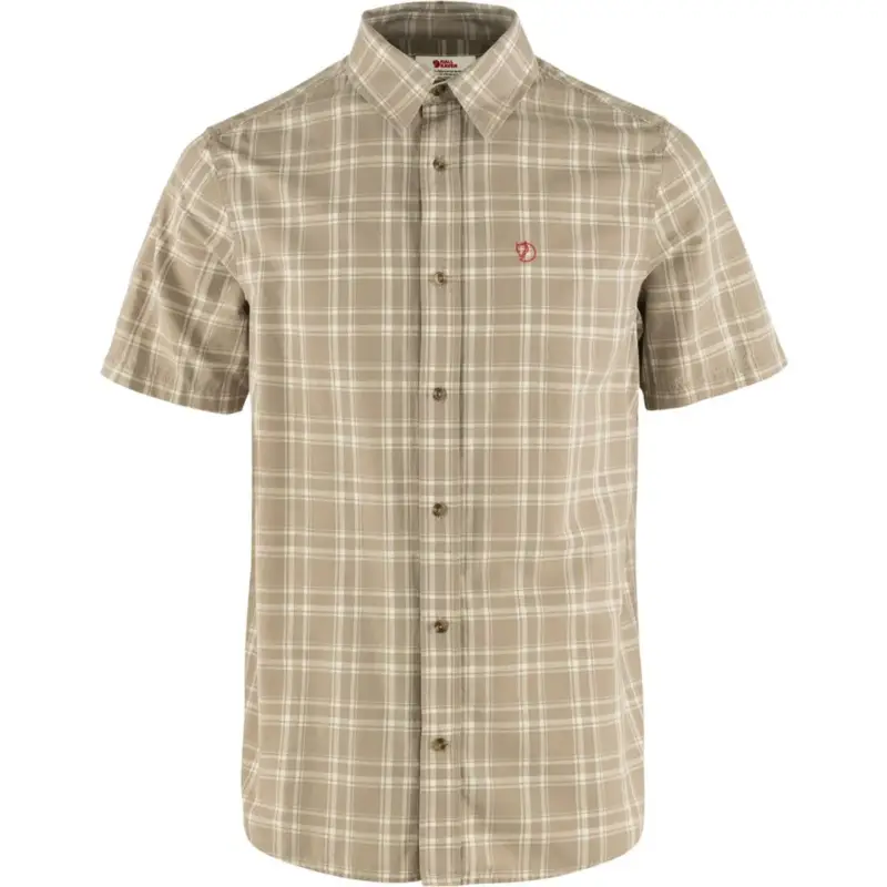 Premium Koszula trekkingowa męska Fjallraven Övik Lite Shirt SS - Fossil/Chalk Rose