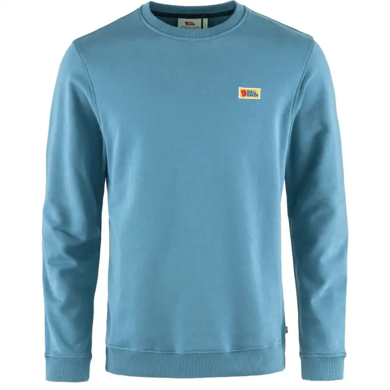 Bluza bawełniana męska Fjallraven Vardag Sweater - Dawn Blue Okazja