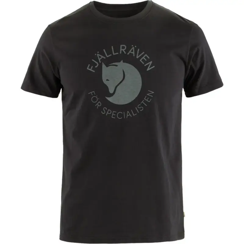 Popularny T-shirt szybkoschnący męski Fjallraven Fox T-shirt - Black