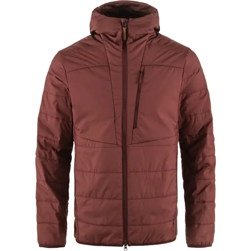 Wyjątkowa oferta Kurtka ocieplana męska Fjallraven Keb Padded Hoodie - Maroon