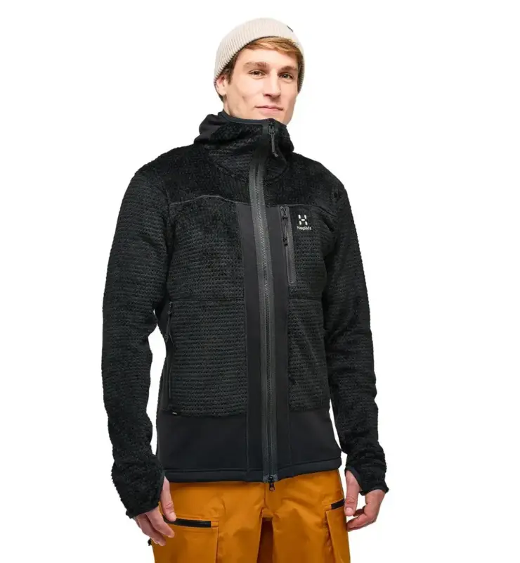 Bluza techniczna męska Haglofs Vassi Mid Hood - True Black Okazja