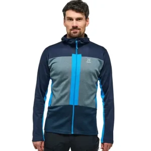 Bluza szybkoschnąca męska Roc Flash Mid Hood Haglöfs - Tarn Blue/Steel Blue Darmowy zwrot