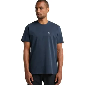 Wyprzedaż Koszulka bawełniana męska Camp Tee Haglofs - Tarn Blue Solid