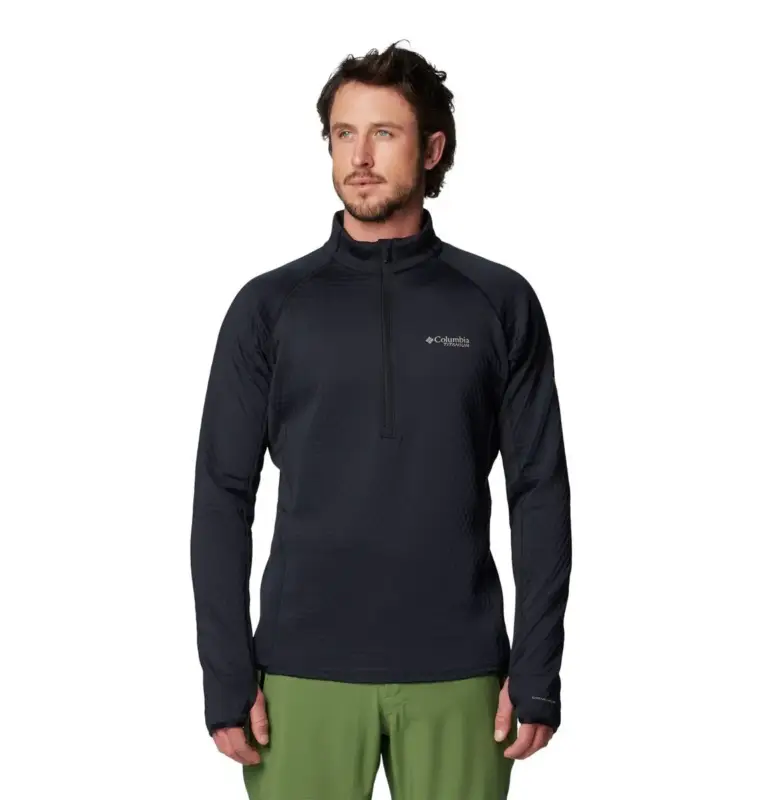 Polar szybkoschnący męski Columbia Crystal Leaf™ Omni-Heat™ Helix Half Zip - Black Rabat