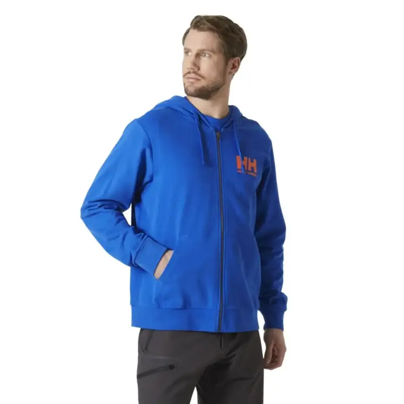 Zamów dziś Bluza bawełniana męska Helly Hansen Logo Full Zip Hoodie 2.0 - Cobalt 2.0