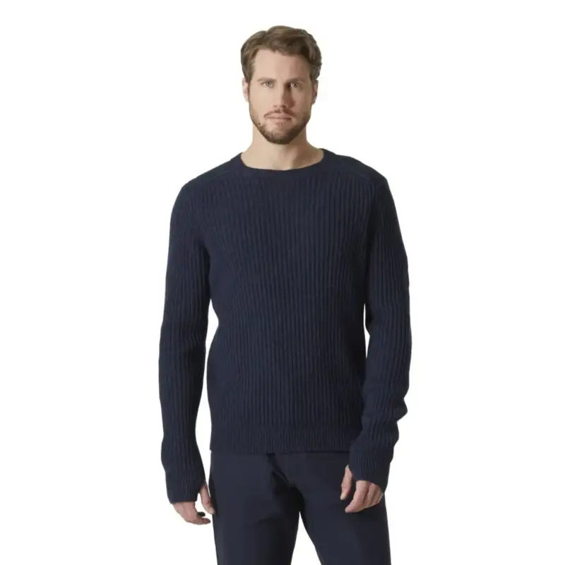 Sweter wełniany męski Helly Hansen Arctic Rigging Sweater - Navy Tylko do końca tygodnia