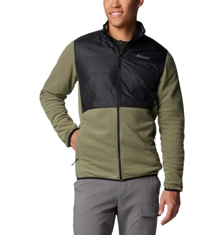 Bluza polarowa męska Columbia Basin Butte™ Full Zip Fleece II - Stone Green Oferta limitowana