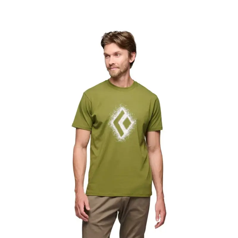 T-shirt bawełniany męski Black Diamond Chalked Up 2.0 - Camp Green Nie przegap