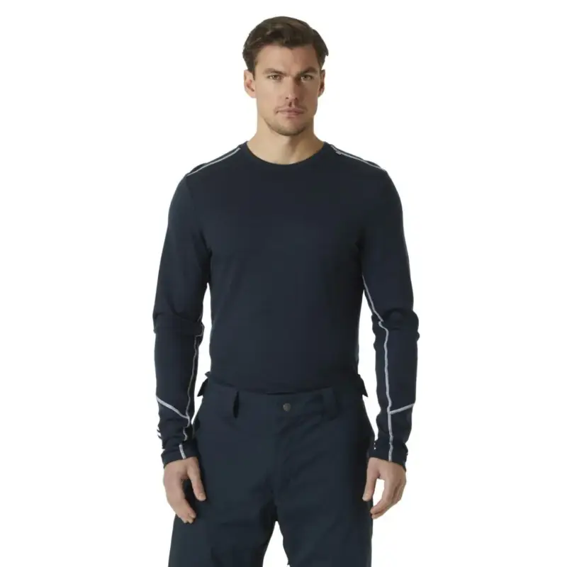 Łatwy zwrot Bluza termoaktywna z merino męska Helly Hansen Lifa Merino Midweight Crew - Navy