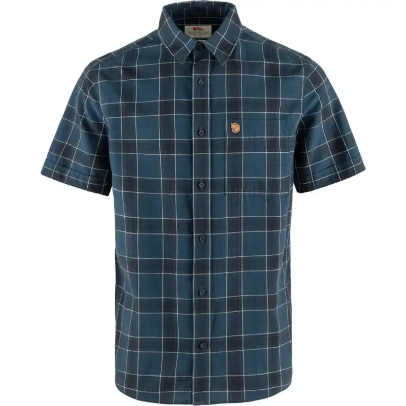 Najlepsza cena Koszula trekkingowa męska Fjallraven ÖVIK TRAVEL SHIRT SS - Indigo Blue/Dark Navy
