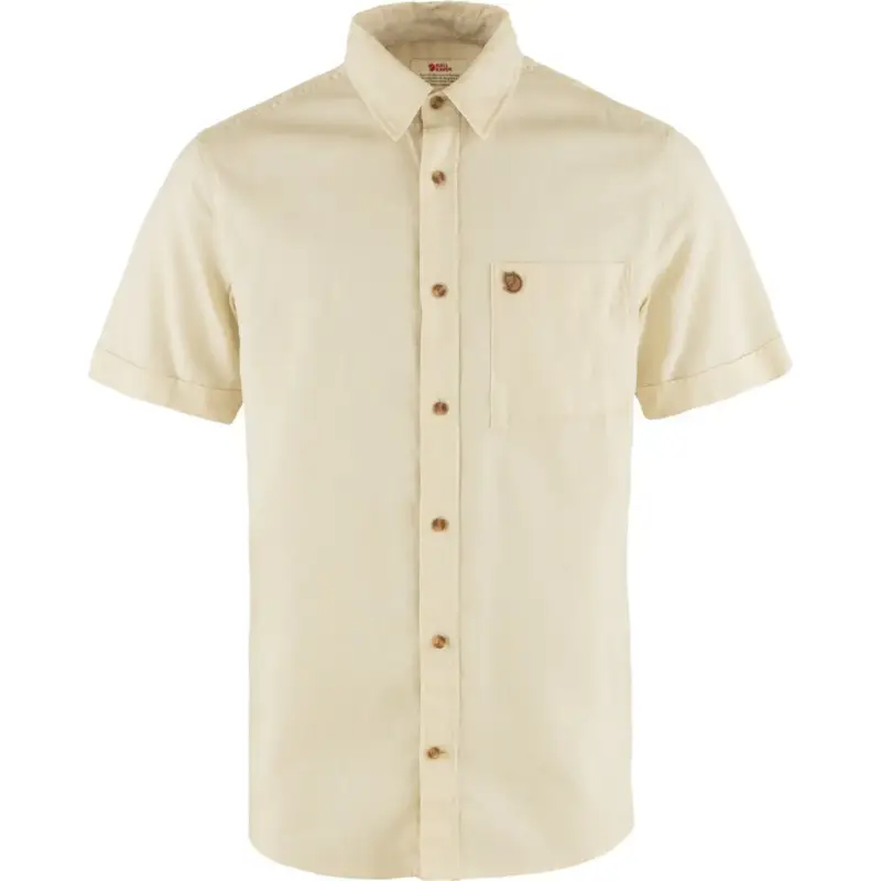 Koszula trekkingowa męska Fjallraven ÖVIK TRAVEL SHIRT SS - Chalk White Obniżka ceny